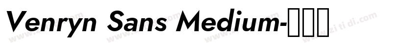 Venryn Sans Medium字体转换